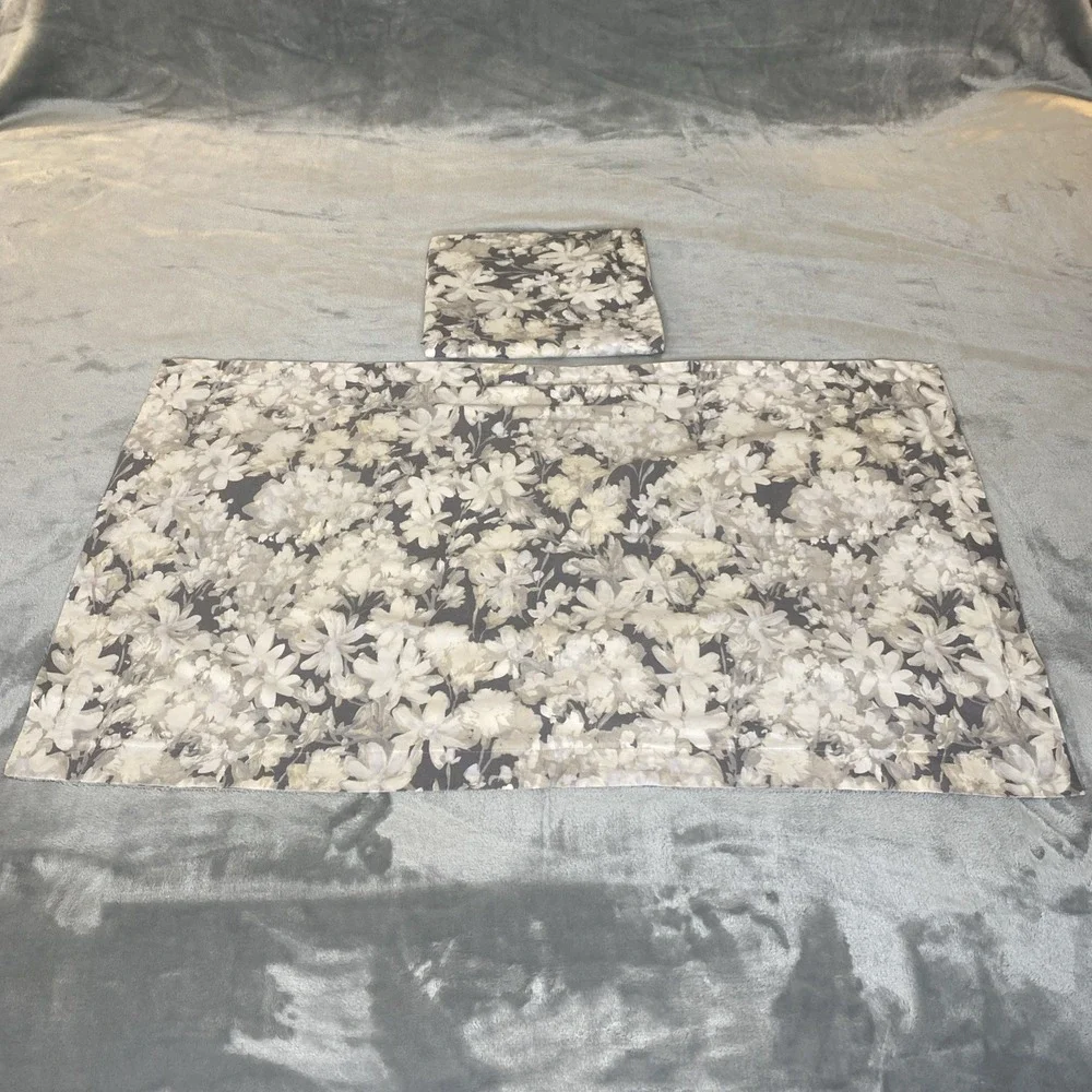 Lauren Ralph Lauren Edouard King Pillow Shams 2 Grey Beige Floral